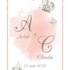Invitatie nunta digitala - Pink & butterflies
