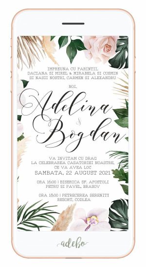 Invitatie nunta electronica - Philodendron