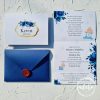 Invitatie de botez Albastru Regal