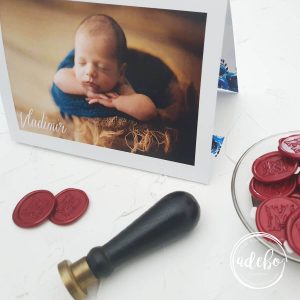 Invitatie de botez Albastru Regal 3