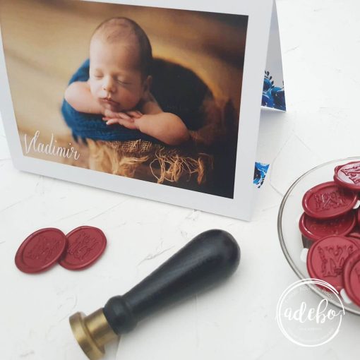 Invitatie de botez Albastru Regal 3