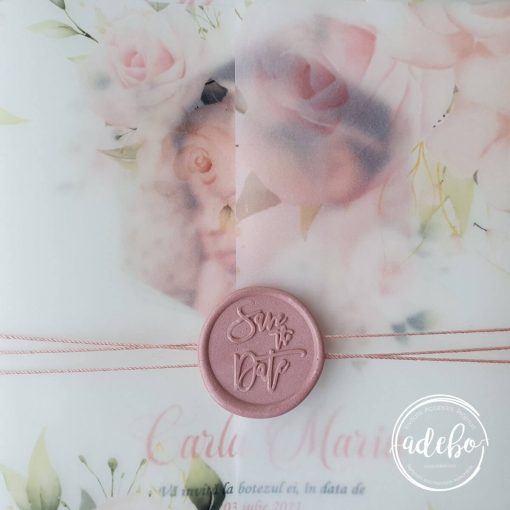Invitatie de botez Rose 2