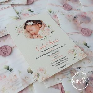 Invitatie de botez Rose 4