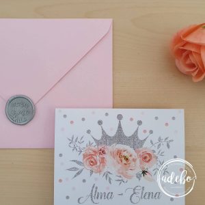 Invitatie de botez Printesa 1