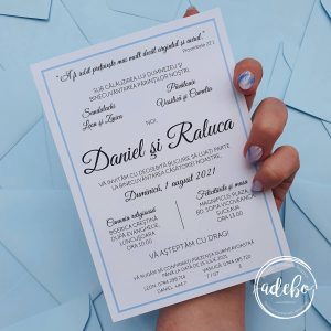 Invitatia de nunta Simply blue
