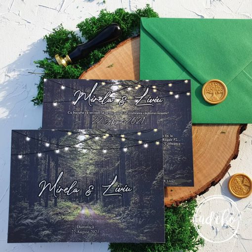 Invitatie de nunta In the Forest 2