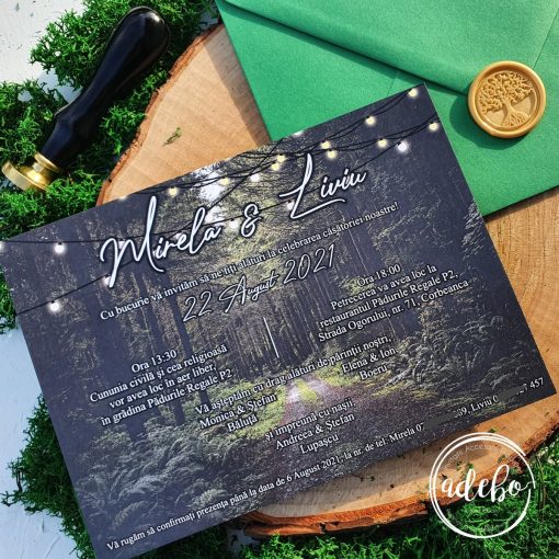 Invitatie de nunta In the Forest