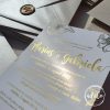 Invitatie de nunta Gold Flower