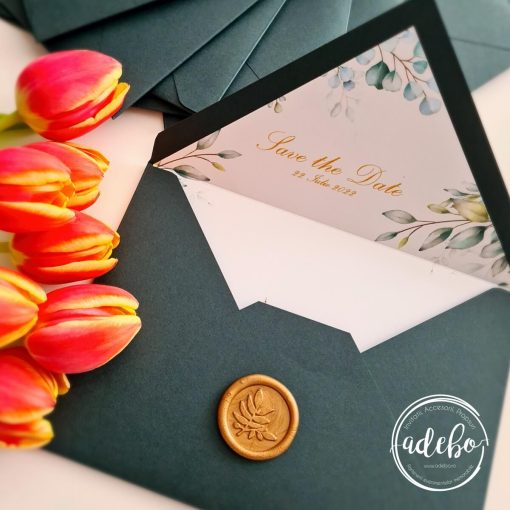 Invitatie nunta Verde dark 1