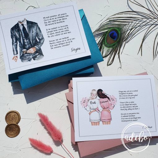 Alternative view of Invitatie domnisoara de onoare Dusty Rose