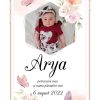 Invitatie botez digitala - Pink Butterfly