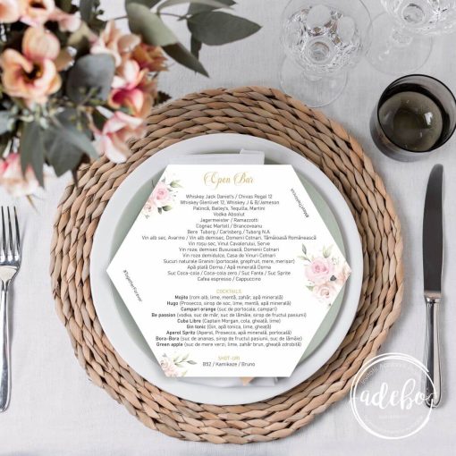 Alternative view of Meniu nunta - Pink Roses