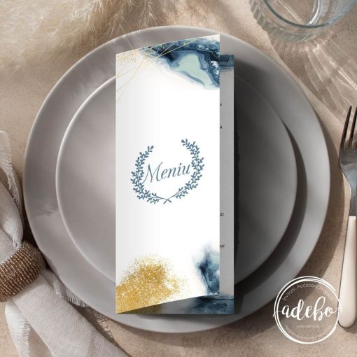 Alternative view of Meniu - navy blue and gold