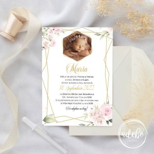 Invitatie botez cu poza