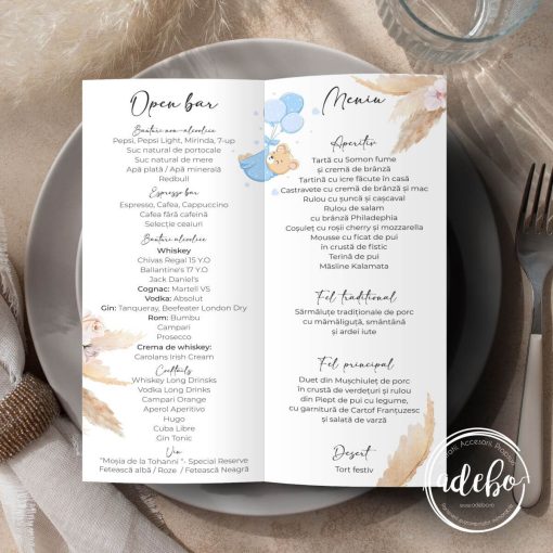 Alternative view of Meniu botez - ursulet si pampas