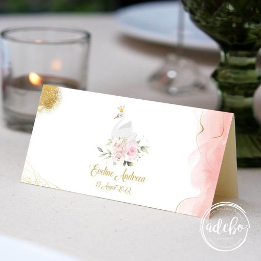 Plic bani botez - lebada regina 1