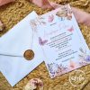 Invitatie botez - Fluturi