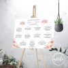 Lista invitati botez - model floral