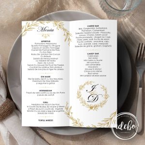 Alternative view of Meniu nunta - Monograma