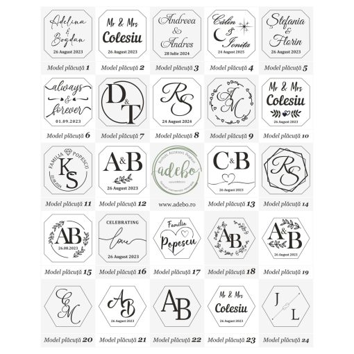 Design placute cutii verighete personalizate