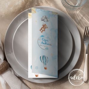 Meniu botez - ursulet si baloane cu aer cald 2