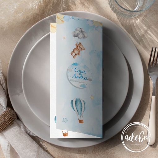 Meniu botez - ursulet si baloane cu aer cald 2