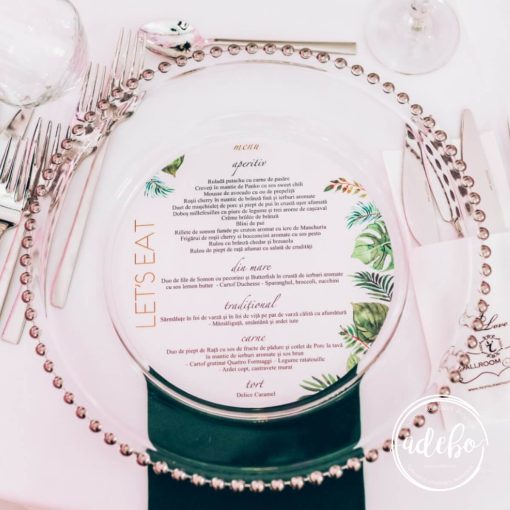 Meniu rotund - tropical 1