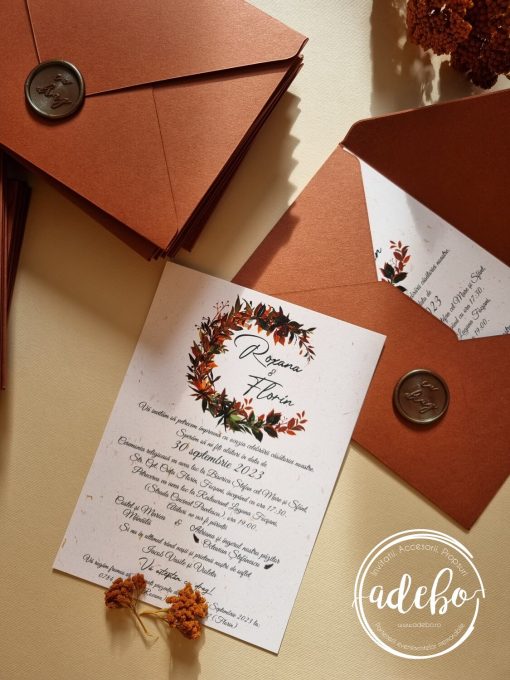 Invitatie de nunta Vis de toamna