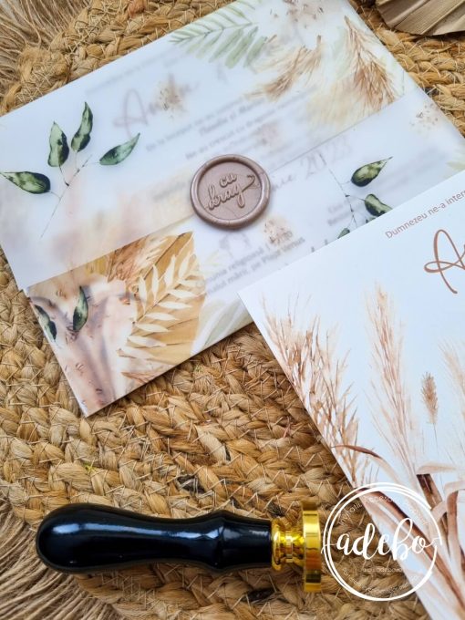 Invitatie nunta cu sigiliu