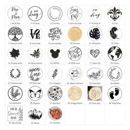 Stampile sigilii ceara