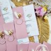 Invitatie botez Lebada si flori