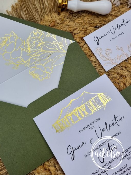 Invitatie nunta Luxury peonies 1