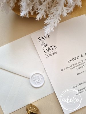 Invitatie nunta Simply white 1