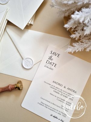 Invitatie nunta Simply white 3