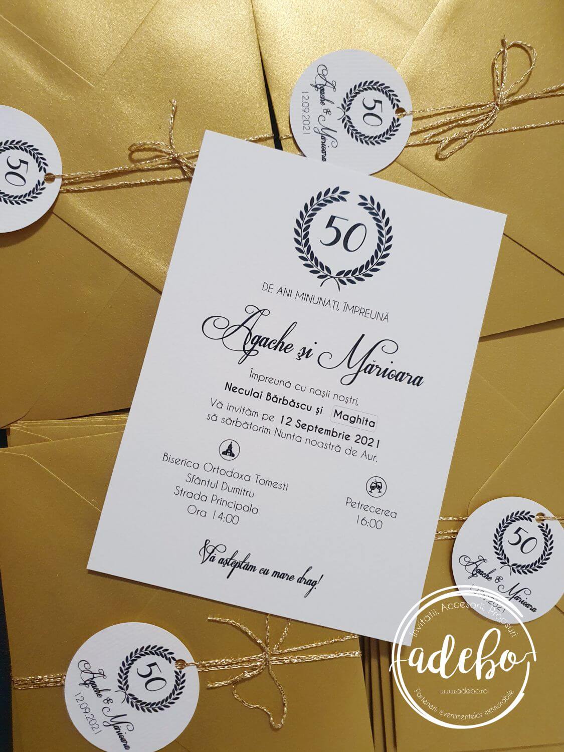 Invitatie 50 ani casatorie