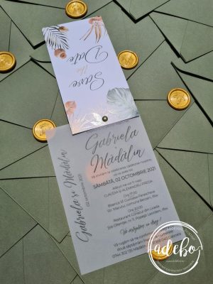 Invitatie nunta Olive green 1