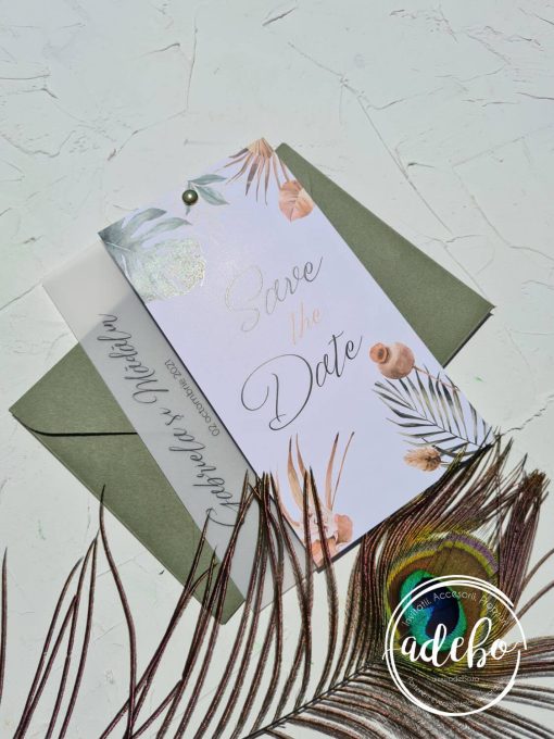 Invitatie nunta Olive green 2