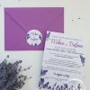 Invitatie nunta flori Lavanda