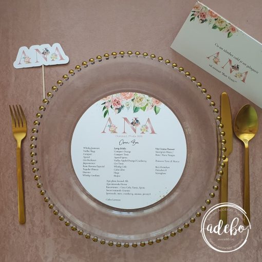 Meniu rotund de farfurie - Ana