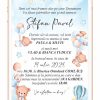 Invitatie botez digitala Ursuleti si baloane