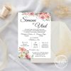 Invitatie nunta - bujori si trandafiri