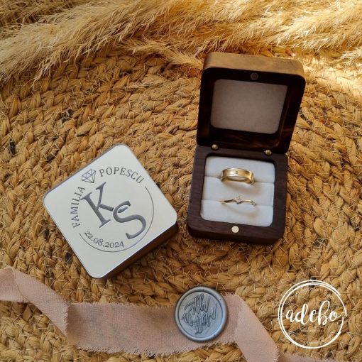 Cutii verighete din lemn personalizate 1