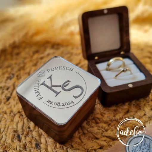 Cutii verighete din lemn personalizate 2