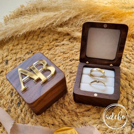 Cutii verighete din lemn personalizate 4