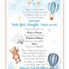 Invitatie online botez - Ursulet si baloane