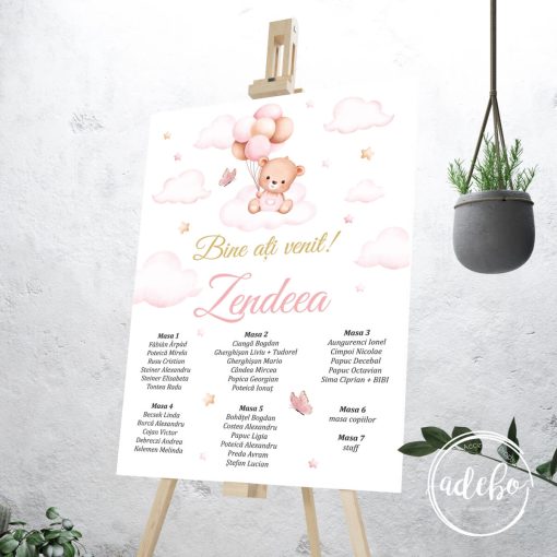 Lista invitati botez - Ursulet si Norisori roz