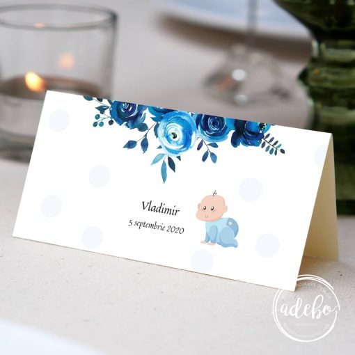 Plic bani botez - Albastru regal 1