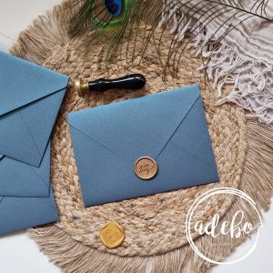 Plic albastru sidefat - Realizat manual