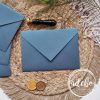 Plic realizat manual - Albastru sidefat