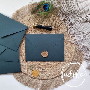 Plic verde dark - verde inchis - invitatii nunta
